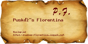 Puskás Florentina névjegykártya
